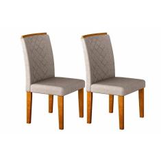 Cadeira Sala De Jantar Jade Kit 2 Un Imbuia/linho Turim - Rufato