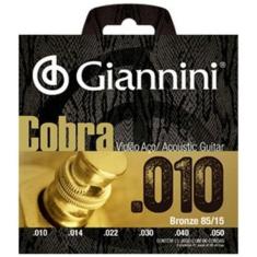 Encordoamento Cordas Giannini Violão Aço Cobra .09 GEEWAK
