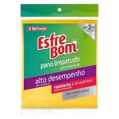 EsfreBom - Pano Limpa Tudo, Cor Amarela, Bettanin