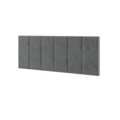 Cabeceira casal Laura 1,40 Almofadada Sued Cinza - Ofertamo