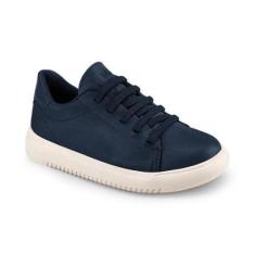Tênis Infantil Bibi Couro Casual Azul Naval New Way 1192043-Masculino