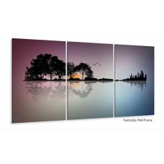Quadros Decorativos Paisagem Violão Quarto 120x60 3 peças m0