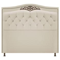 Cabeceira Estofada Yasmim 90cm Solteiro Corano Bege