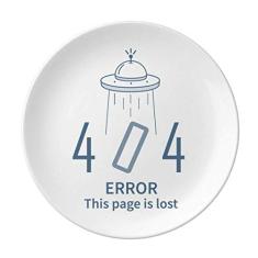 Programmer 404 Prato de Erro Não Encontrado Decorativo de Porcelana Salver Prato de Jantar