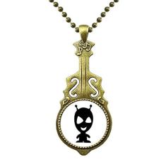 DIYthinker Colar alienígena monstro alienígena do universo joia de guitarra antiga pingente de música