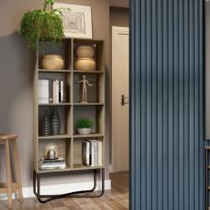 Estante De Nicho Alta Madeirada Tubos Ouro Velho