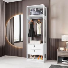 Guarda-Roupa Closet Titan 2 Gavetas Branco