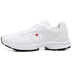 Tênis Esportivo Masculino Caminhada Treino Academia Musculação (Branco, BR, Adulto, Numérico, 39)