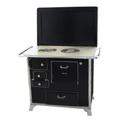 Fogão a Lenha Tradicional 02 Venâncio Gabinete com Tampa Preto