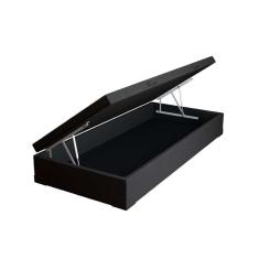 base para cama box solteiro martin premium com baú suede (47x88x188) preta