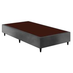Cama Box Base Solteiro Sommier Linho Cinza (88x188x23) - Ortobom