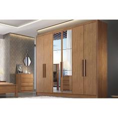 Guarda Roupa Casal 6 Portas E 8 Gavetas C/ Espelho Rizon/linea Cumaru -  Horizonte
