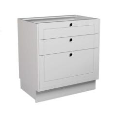 Balcão de Cozinha sem Tampo Évora 3 GV Branco Ártico - Modern