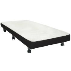 Cama Auxiliar D28 Solteiro Bordado Nero Black (79x171x11) - Ortobom