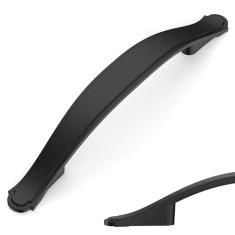 Asidrama Pacote com 10 puxadores de armário de cozinha preto fosco 3,75 polegadas (96 mm) Puxadores de armário de cozinha para puxadores de gaveta de armário