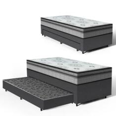 Cama Box com Colchão Espuma D33 Pillow In Anjos Ortosleep + Auxiliar d