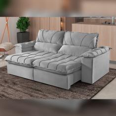 Sofá Retrátil E Reclinável 2 Lugares 250cm M178 Cinza