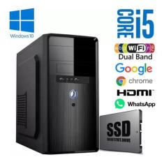 Pc Desktop Computador CPU Intel Core i5 8GB SSD 240GB Windows 10 HDMI 