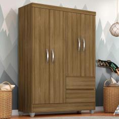 Guarda Roupa Solteiro Bruna 4 Portas Boreal - A Móveis Arapongas, Bore