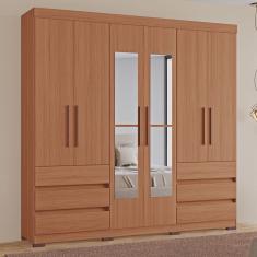 Guarda-Roupas Panamá 100% MDF Tuboarte 6 Portas 6 Gavetas e Espelho