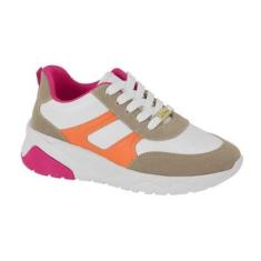 Tênis Infantil Casual Branco Off Laranja Intense Molekinha 2571.106-Feminino