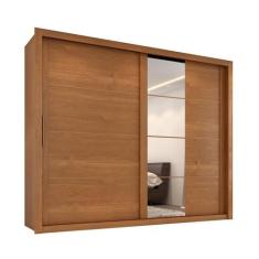 Guarda Roupa Casal Essencial 2 Portas de Correr 6 Gavetas com 4 espelh