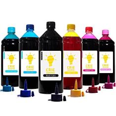 Kit 6 Tintas para Epson L1800 Premium Crie Sempre CMYK 1 Litro Corante