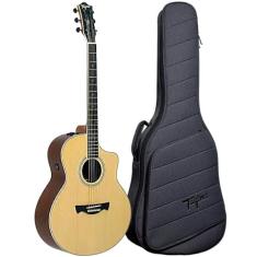 VIOLÃO JF EQ AÇO T/SOLID SPRUCE B/S SAPELE HAMPTON EQ-NTOP GIG BAG TAGIMA