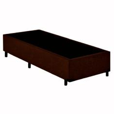 Cama Box Solteiro Suede SerenePrime Marrom 88x188x40