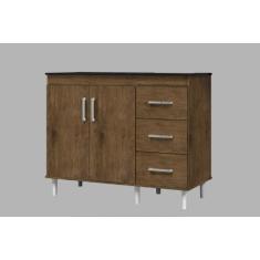 Balcão Gabinete Multiuso 2 Portas 3 Gavetas Canadense - LOJAS PRIMELAR