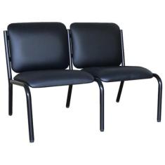 Sofá para Recepção de Escritório Linha Recepção Plus Preto - Design Of