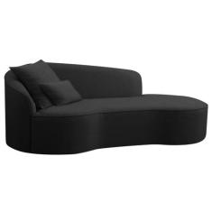 Divã Recamier Curvo Sala de Estar Recepção Inglaterra 180cm Lado Direi
