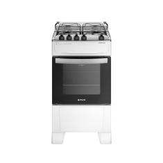 Fogão 4 Bocas Com Mesa Inox Atlas Atenas Bivolt Branco