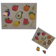 Brinquedo Pedagógico Madeira Quebra Cabeça De Encaixe Grande