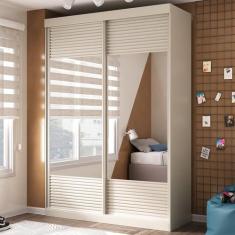 Guarda Roupa Infantil 2 Portas com Espelho Samambaia Teen CabeCasa Mad