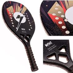Raquete Beach Tennis Lightning Bolt BLACK EDITION 3k Full Carbon 4ª Melhor atualidade equilíbrio