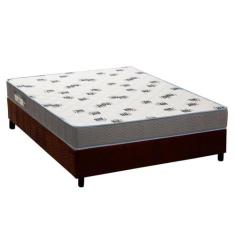 Cama Box Casal: Colchão Espuma Ortobom D33 Light Saúde + Base CRC Sued