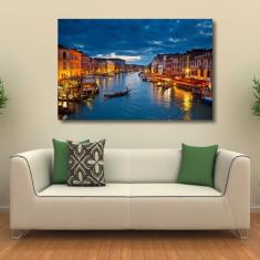 Quadro Decorativo - Veneza na Itália - Tela em Tecido