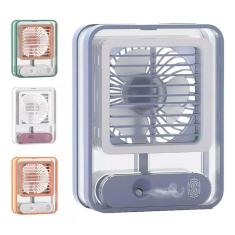 Mini Ventilador Portátil Ar Gelado Umidificador LED