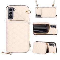 Furiet Capa carteira transversal destacável para Samsung Galaxy S21 FE 5G com bolsa com zíper, vários compartimentos para cartão e suporte de couro PU capa para celular S 21 EF S21FE5G UW S21FE 21S G5