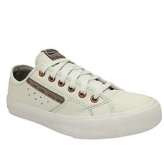 Tênis Em Couro Coca Cola CC2245 - Masculino - Branco - Casual - Moderno - Caminhada - Leve - Cano Baixo - Cadarço - Liso - Couro - Borracha - EVA - Sapato - Tudo - Tamanhos Vários Disponíveis