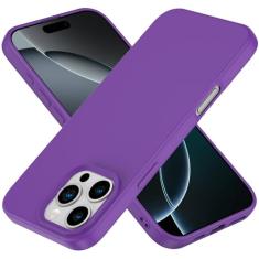 Amytor Capa projetada para iPhone 16 Pro Max, capa de silicone ultrafina à prova de choque com forro de microfibra macio antiarranhões, [proteção aprimorada da câmera] Capa de celular para 16 Pro Max,