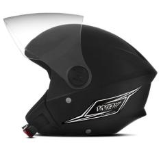Capacete Feminino Masculino Para Moto Aberto Mixs Way Viseira Cristal 