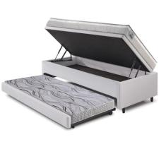 Bicama Box Baú Solteiro Revestimento Sintético Linho Branco 88x188 Com