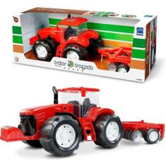 Trator Traçado Arado Brinquedo Infantil 47cm 0372 Roma - ROMA BRINQUED