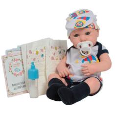 Boneco Bebê Reborn Príncipe Recém Nascido Com Kit Itens - Cegonha Rebo