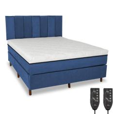 Cama Box e Colchão Magnético Massageador com Cabeceira - Eco Premium -