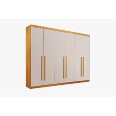 Guarda roupa gramado casal com 6 portas de abrir 6 gavetas 100% mdf - 