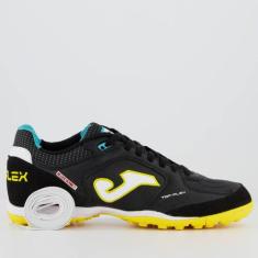 Chuteira Joma Top Flex Society Preta e Amarela, 42