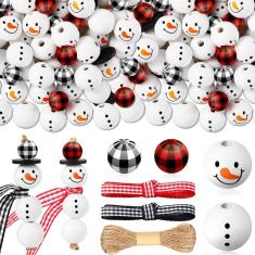 Boneco de neve de Natal Wooden Bead Crafts Landical 180 peças